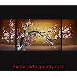 Abstract Art Sunset Feng Shui Painting Cherry Blossom Painting 41-1