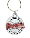 Pewter MLB Team Logo Key Ring - Atlanta Braves
