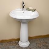 Breslin Pedestal Sink - Single Faucet Hole - White