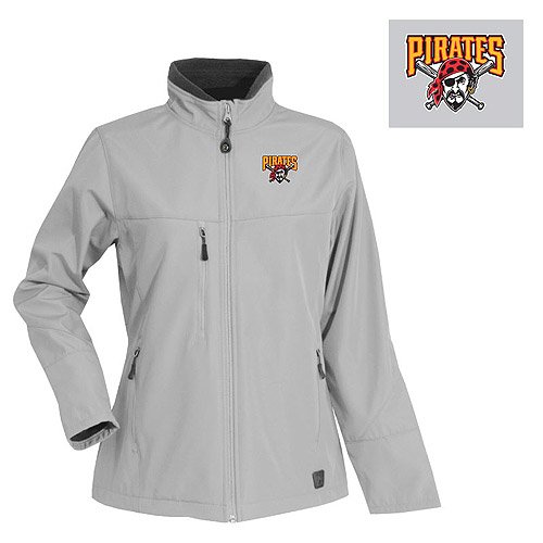 Pittsburgh Pirates Women's Explorer Jacket by Antigua Sport - Silver Extra Large