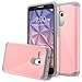 Alcatel One Touch Fierce XL Case, RANZ Grey with Pink Hard Impact Dual Layer Shockproof Bumper Case For Alcatel One Touch Fierce XL (5054N)