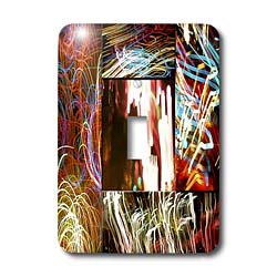 Jos Fauxtographee Abstract - Light painting made into a frame beveled with a square in the center - Light Switch Covers - single toggle switch