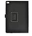 Ionic 2-Tone Designer Leather Apple iPad Air 2 Case (iPad 6) Cover Stand with Sleep and Wake Up Function (Black/Blue)