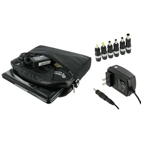 Acer Aspire AOD250-1633 10.1-Inch Netbook Carrying Bag and AC Wall Adapter Charger (Travel Pro Series -Black)