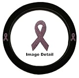 Pink Ribbon Gem Crystal Studded Rhinestone Bling Car Truck SUV Steering Wheel Cover