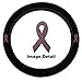 Pink Ribbon Breast Cancer Awareness Gem Crystal Studded Rhinestone Bling Car Truck SUV Steering Wheel Cover