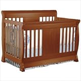 Charleston Nursery Crib Set in Pecan Finish: White