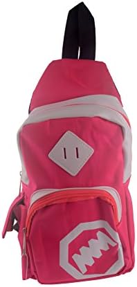 Men's Women's Canvas Cross Body Chest Pack Hiking Cycling Bicycle Bag Daypack BB003 (Red)