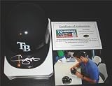 Jason Bartlett Autographed/Hand Signed/Autograhed Tampa Bay Rays Mini Helmet
