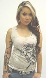 Rebel Spirit Ladies Royal Shield Swords Studded Top