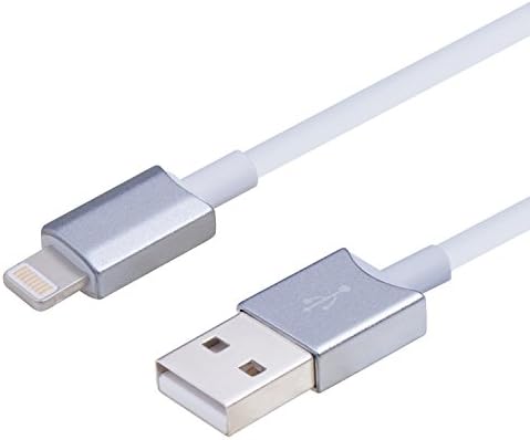 Wecharge(TM) 3pack 6FT Lightning to USB Cable Sync and Charging Cord with Aluminum Connector for iPhone 6s plus, 6s, 6 plus, 6, 5s, 5c, 5, iPad Air, iPad mini, iPod nano and iPod touch. (Silver)