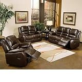 Ashley Leather 3-pc Reclining Set Reclining Sofa, Reclining Loveseat and Rocker Recliner