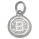 Sterling Silver Boston Bruins B Logo Pendant Charm