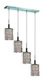 Elegant Lighting 1284D-O-P-CL/RC Mini 8-Inch High 4-Light Chandelier, Chrome Finish with Crystal (Clear) Royal Cut RC Crystal
