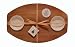 Out of the Woods of Oregon Double Bread and Oil Board with 2 White Dipping Bowls