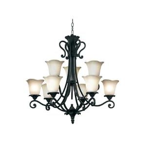 Kenroy Home 80289GBRZ Coronation Nine-Light Chandelier with 7-Inch Shades by Kenroy Home