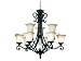 Kenroy Home 80289GBRZ Coronation Nine-Light Chandelier with 7-Inch Shades