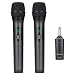 Kithouse K380A Wireless Microphone Karaoke Bluetooth Microphone Wireless With Rechargeable Receiver System - UHF Dual Handheld Dynamic Mic Set For Karaoke Singing Speech Church (Elegant Black)