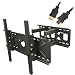 VideoSecu Articulating LCD LED TV Bracket Wall Mount Fits Most Samsung 36" 37" 38" 40" 42" 46" 47" 48" 50" 52" Television W02