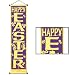 Happy Easter Velvet-Lamé Holiday Panel 12in. x 54in. Banner Sign Ready to Hang