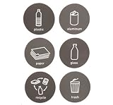 Recycling Magnets - Label Your Recycling Bins (Black/White) (1.5H x 1.5W x .04D)