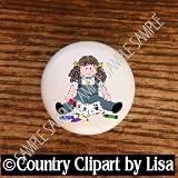A CHILDS ART COLORING KID GIRL DRAWER PULLS KNOBS