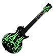 Green Neon Flames Desgin Guitar Hero III Gibson Les Paul Guitar Controller Skin Decal Sticker for Wii and Xbox 360/ PS3