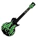 Guitar Hero III Skin - Green Neon Flames (PS3/XBOX 360 I )