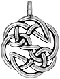 Silver Plated Pewter Celtic Open Knot Pendant Charm 30mm (1)