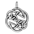 Silver Plated Lead-Free Pewter Celtic Open Knot Pendant Charm 30mm (1)