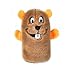 ZippyPaws - Squeakie Buddie No Stuffing Plush Dog Toy - Beaver