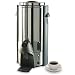 Focus Foodservice 57100 RegalwareCommercial Stainless Steel Coffeemaker with One-Hand Dispensing Integrated Non-Drip Spigot, 100-Cup