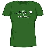 St. Patricks Day Irish Yoga Green Juniors/Ladies Tee T-Shirt