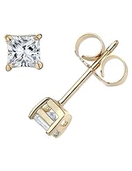 Princess Cut Diamond Stud Promo Quality in 14k Yellow Gold (0.80 ctw, J-K color, I2 clarity)