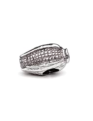Novobeads Corn on the Cob Sterling Silver Charm Bead - Made in USA w imported materials - Fits all major bead bracelets