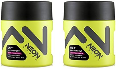Neon Sport Volt Creatine Free Preworkout Berry Pomegrante 36 Servings [2 Pack]
