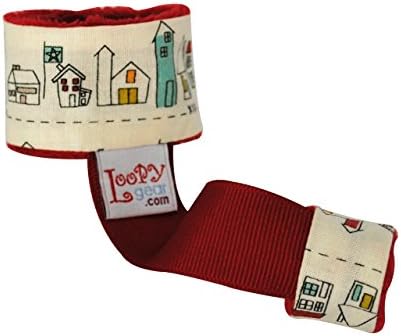 Loopy Gear Baby Rattle and Toy Holder ~ Choose Pattern (Main Street)