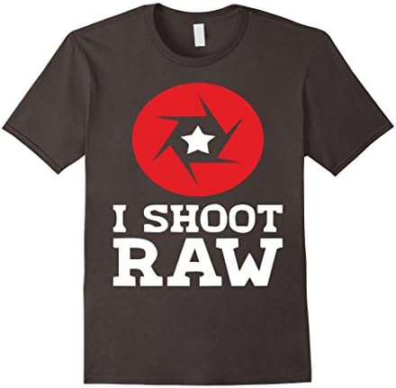 Men's I Shoot RAW - Funny Photography Photographer Gift T-Shirt XL Asphalt
