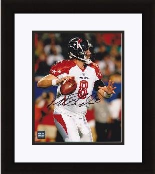 Matt Schaub Autographed/Hand Signed Houston Texans 8x10 Pro Bowl MVP Photo - Custom Framed