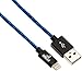 NRGized Premium 3ft Nylon Braided USB Cable with Lightning Connector [Apple MFi Certified] for iPhone 6s Plus / 6 Plus, iPad Pro, Air 2 and More (Blue Stripe)