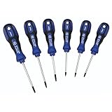 Wiha 45598 Screwdriver Sets, Torx, Cushion Grip, Precision Black Tip, T6 to T15, 6 Piece [並行輸入品]
