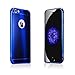 JUNCH Iphone 6 Plus Case, Luxury Metal Aluminum Ultra-thin Mirror Case Lightweight Metal Bumper and Mirror Hard PC Back Protective Case for Apple IPhone 6S Plus 5.5 Inch (Blue)