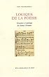 Logique de la po�sie : Structure et po�tique des dainas lettonnes (1CD audio)