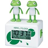 リズム時計 目覚し時計 ケロクロック2 歌うカエル ランダム音声機能 8RDA46RH03
