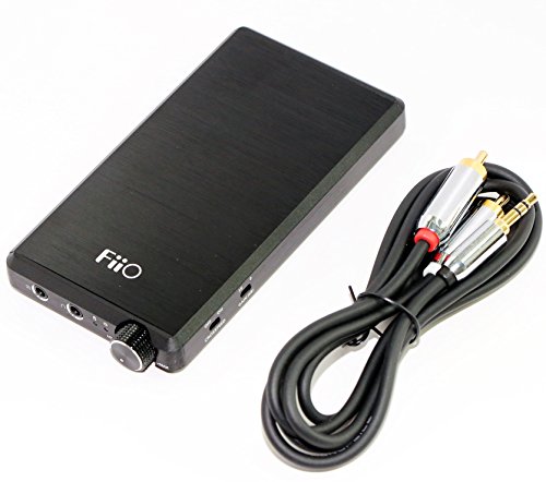 FiiO E12 Mont Blanc Portable Headphone Amplifier with Extreme Audio 3.5mm Stereo to RCA Cable