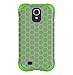 Ballistic Aspira Honeycomb Pattern Case for Samsung Galaxy S4 - Retail Packaging - Gray/Apple