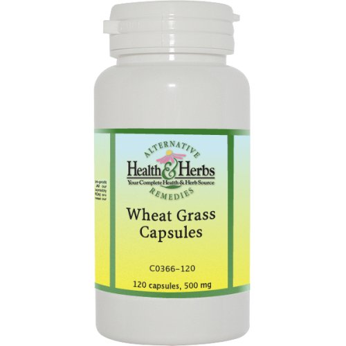 Alternative Health & Herbs Remedies Wheat Grass Capsules - 120-Count Bottle Image Alternative Health & Herbs Remedies Wheat Grass Capsules - 120-Count Bottle