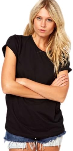Women Blouse Backless Hollow Wing Back Crewneck Tops T-shirt