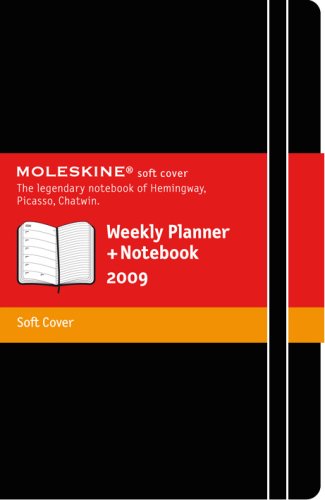 Moleskine Weekly Notebook - 12 Months - 2009: Soft Black Cover - XLarge