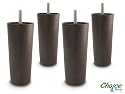 Furniture online: Choice Parts - 5 Inch Dark Walnut Plastic Sofa Legs (Pack of 4 Replacement Feet) 5/16" Size Bolt